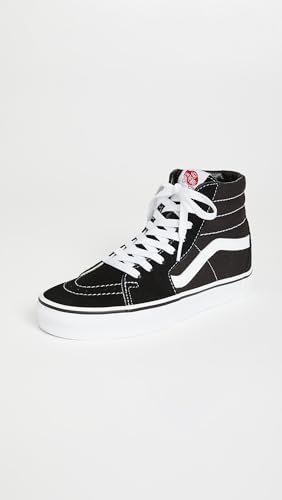 Vans Women's Sk8-Hi Tapered Stackform Sneakers - Black/Black/White, Size 8.5 Women / 7 Men