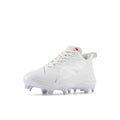 New Balance Kids' FuelCell Romero Duo V2 TPU Molded Baseball Shoes 3.5 Big Kid White/Silver