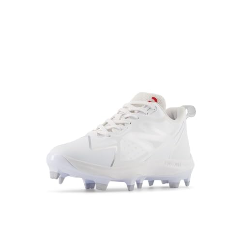New Balance Kids' FuelCell Romero Duo V2 TPU Molded Baseball Shoes 3.5 Big Kid White/Silver