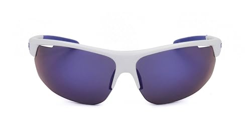 Under Armour Men's Clutch Wrap Style Sunglasses White & Blue UV Protection