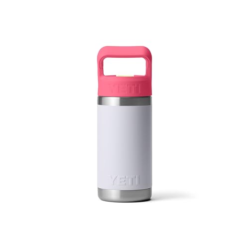 Kids Water Bottle with Straw Cap - 12 oz Pink & Grasshopper, Leakproof