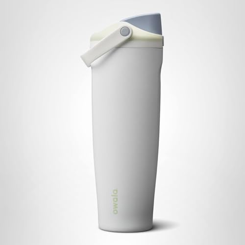 Owala FreeSip Sway Insulated Stainless Steel Water Bottle with Two-Way Spout, Built-In Straw and Bucket Handle, Made for Travel, School, and Sports, 40oz, BPA Free, Leak Proof, Iced Breeze