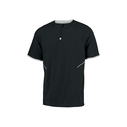 Russell Athletic Men's Lightweight Short Sleeve Pullover Cage Jacket - XX-Large Black/White