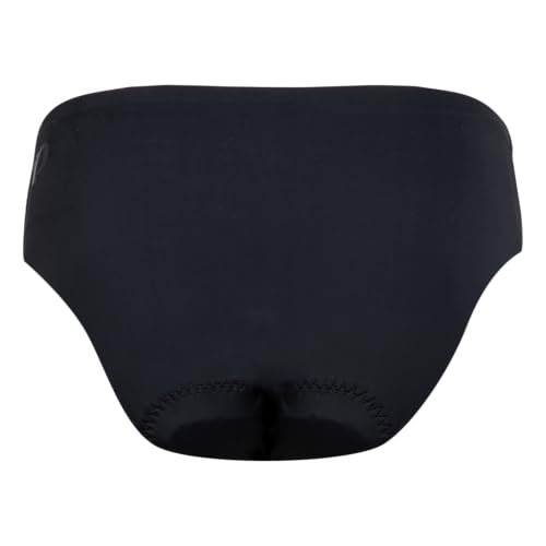 Women's Cycling Briefs Seamless Padded Liner Black Large - Minimal Coverage