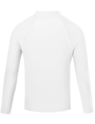 Roadbox Boys Toddler UPF 50+ White Long Sleeve Rash Guard Swim Shirt Medium
