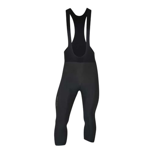 Men's Thermal Cycling Bib Tights - Black, Large, Water-Repellent, Elite Chamois