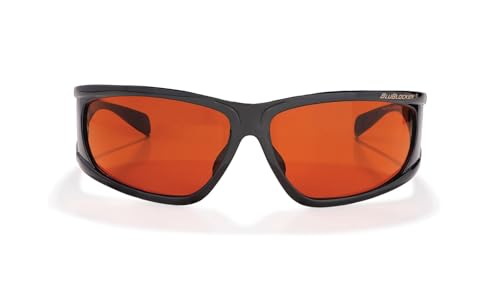 BluBlocker Viper Sunglasses - Black Polarized UV & Blue Light Protection, Rubber Grip, Comfortable Fit