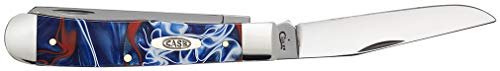 Pocket Knife Case with Patriot Kirinite Handle and Stainless Steel Blades - 4 1/8 Inch Closed