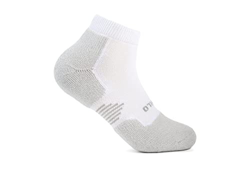 Thorlos Unisex Adult Pickleball Low Cut Socks - Light Cushion, White, Medium