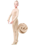 Kids Girls Active Nude Base Layers Set for Dance - 8-10 Years / Fleece Lined