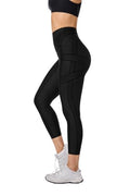 Fanka Powerband Resistance Leggings for Women - Black 10 / 7/8 Length Sculpting Compression Reversible
