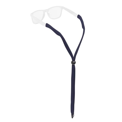 Large Cotton Eyewear Retainer Strap - Unisex Sunglasses & Glasses Keeper, Adjustable Fit, Washable, Made in USA - Navy, One Size