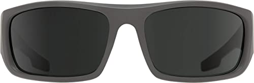 Spy Optic Piper Rectangular Wrap Sunglasses Matte Grey / Grey Polarized
