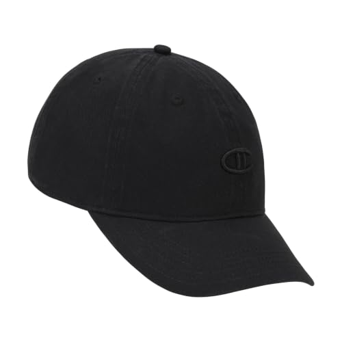 Champion Women's Washed Cotton Twill Baseball Cap - One Size Black
