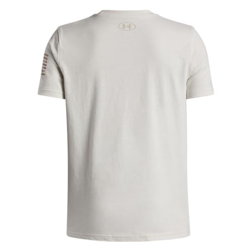 Under Armour Boys' Freedom Military T-Shirt - Small Summit White & Desert Sand