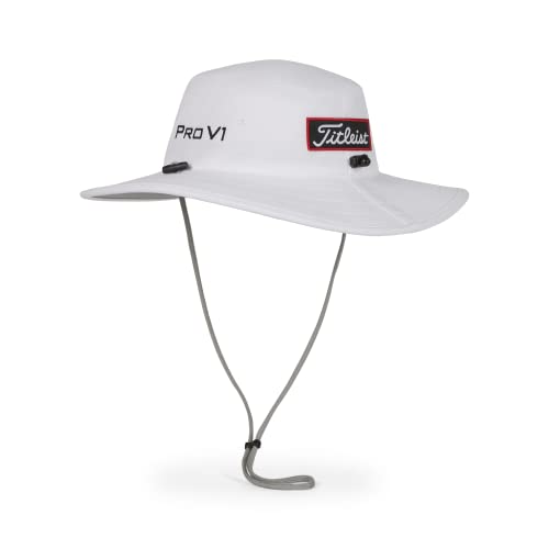 Titleist Tour Golf Hat One Size White/Black UV Sun Protection