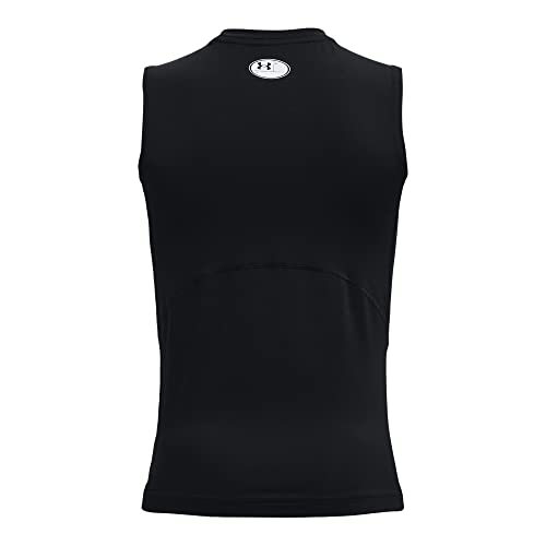 Kids HeatGear Armour Sleeveless Top - Big Kids XL Black & White