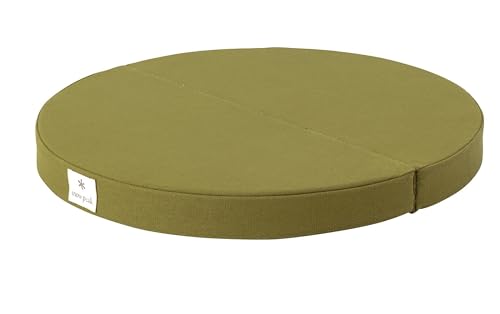 Folding Lounge Cushion for Camping, Beach & Outdoors - Green, 19.5x10.5 inches