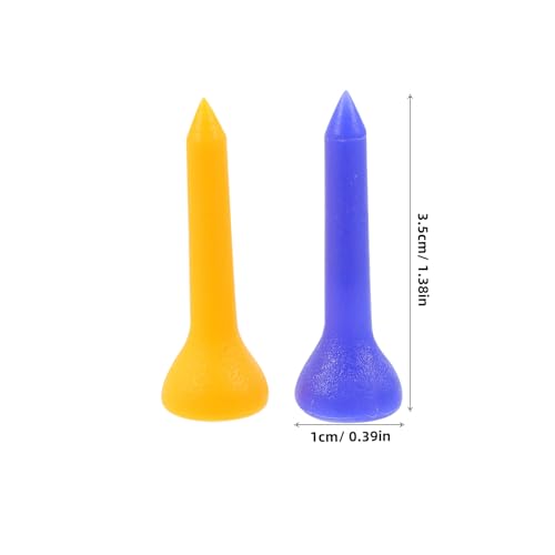 Plastic Golf Tees 3.5mm - 100 Pack in Mixed Colors for Golf Practice