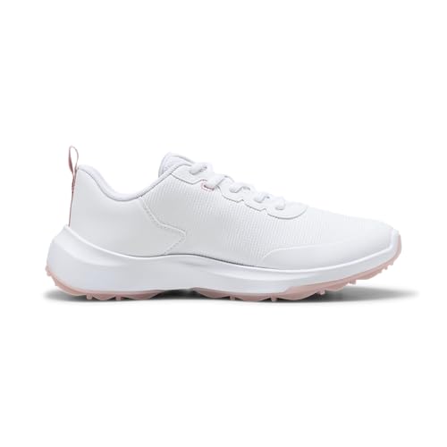Puma Gruve Sport Junior Golf Shoes - 4 Big Kid / White-Rosy Outlook-Jasmine Flower