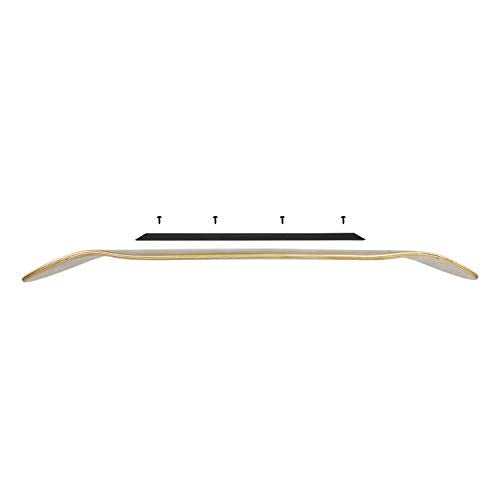 Black Skateboard Rails for Old School Decks - Plastic with Mounting Screws, Black