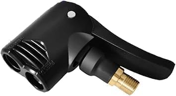 Skiennix Dual-Use Bike Valve Adapter - Presta Pump Connector for Road & Mountain Bikes, Black Aluminum