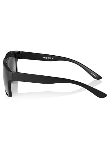 Polarized Safety Sunglasses for Men & Women - Black Grey Variation