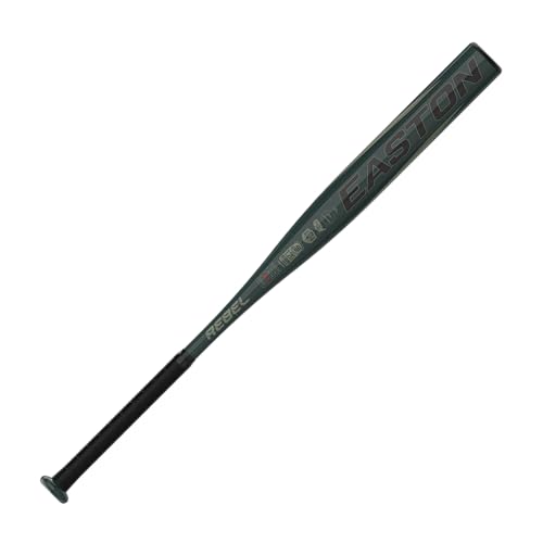 Easton Rebel Slowpitch Softball Bat 34 Inch 28 Oz Loaded Aluminum 12" Barrel Grey/Black - Approved for All Fields