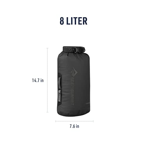 Sea to Summit Big River Dry Bag 8L Heavy-Duty Waterproof Storage - Jet Black