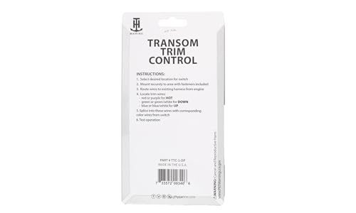 Marine Transom Trim Switch Push Button Control Black Waterproof