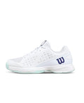 Kids Tennis Shoes - Lightweight Breathable Junior Athletic Sneakers White/Blue - Wilson Rush Pro Lite