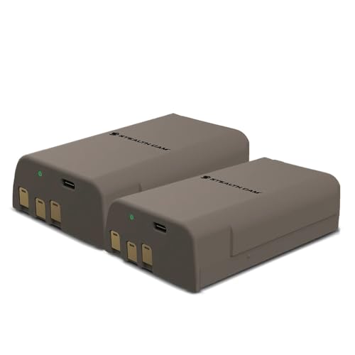 Stealth Cam Rechargeable 12V Lithium Battery Cartridge for Trail Cameras 2-Pack