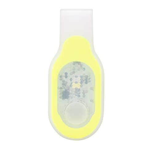 Yellow Clip-On LED Flashlight Night Light with Magnetic Keychain for Outdoor Safety