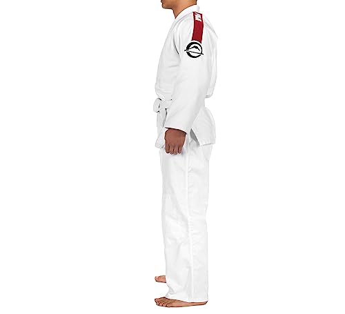 FUJI Kids & Adults White Single Weave Judo Gi Uniform with Belt - Cotton Training Gi