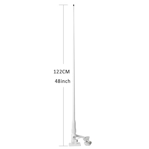 VHF Marine Antenna 3dBi NOAA Weather 156-163MHz with 22.9ft Cable & Ratchet Mount