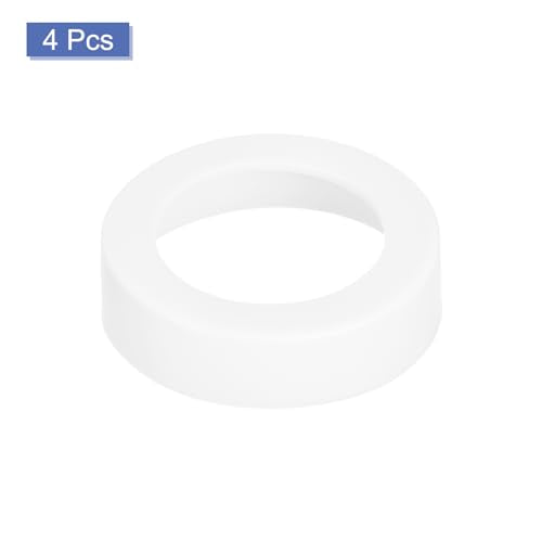 Clear Silicone Water Bottle Boot Sleeve 70mm Non Slip Bottom Cover - Pack of 4