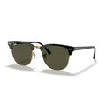 Unisex Ray-Ban RB3016 Clubmaster Classic Square Sunglasses - Black on Gold, 49mm