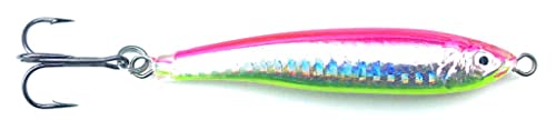 Pink Epoxy Resin Fishing Jig Lure 3.5 Inch 1.75 Ounce for Inshore Offshore Fish
