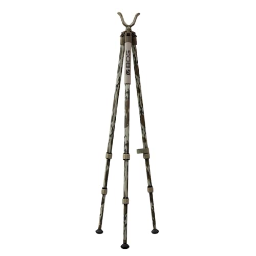 Mossy Oak Bottomland BOG Deadshot Hunting Tripod with Adjustable Height & Universal Shooting Rest