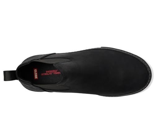 Globe Dover II Black Crazyhorse Skateboard Shoe - Men's High Top Slip-On