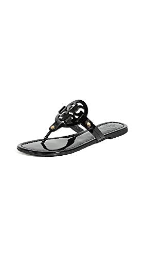 Tory Burch Women's Miller Sandals - Black Patent, Size 7