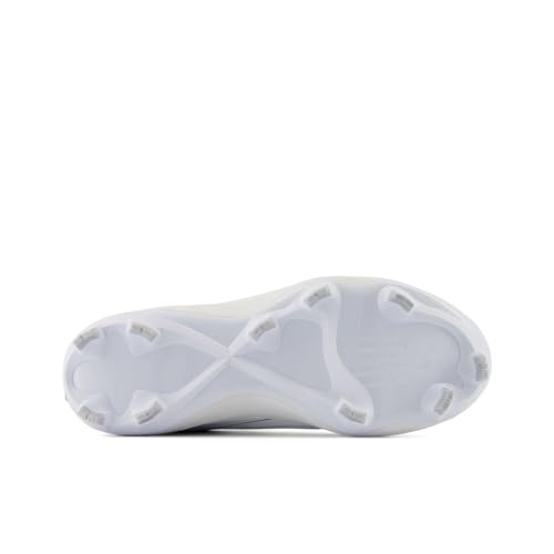New Balance Kids' FuelCell Romero Duo V2 TPU Molded Baseball Shoes 3.5 Big Kid White/Silver