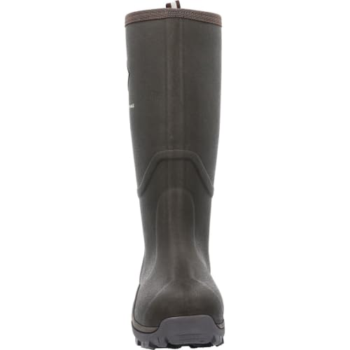 Men's Waterproof Snake Strike Resistant Rubber Work Boots - Brown, Size 11