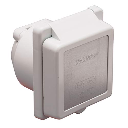 Marinco 30A 125V Shore Power Inlet with Locking & Safety Enclosure
