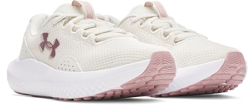 Under Armour Women's Charged Surge 4 Running Shoe - Off White Pink, Size 8