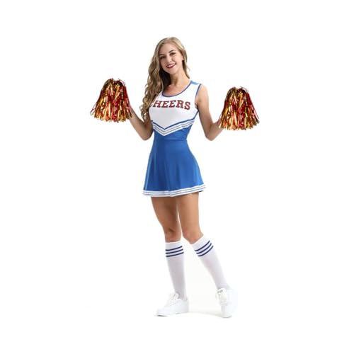 Cheerleading Pom Poms Set - Red and Gold, Metallic Foil, 24 Pieces