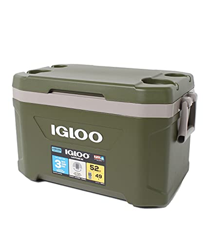 Igloo Sportsman Latitude 52 Cooler Box 11.2 Gal Outdoor Camping & Fishing Green