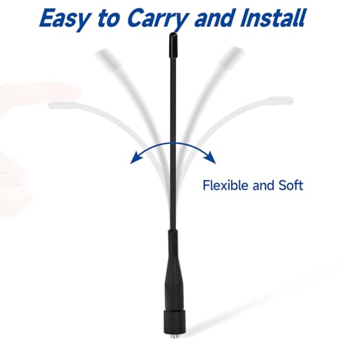Two Way Radio Antennas 6 Inch VHF/UHF Dual Band SMA Female Pack of 2