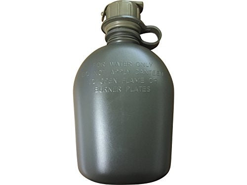 1-Quart Canteen with M1 NBC Cap, USGI Issue OD Green