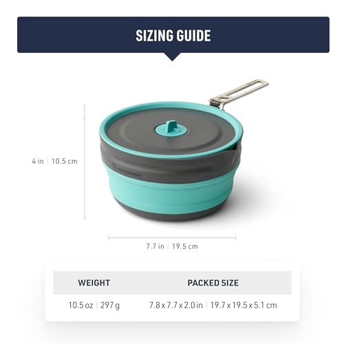 Ultralight Collapsible Camping Pot 2.2L - Foldable Silicone & Aluminum Cookware
